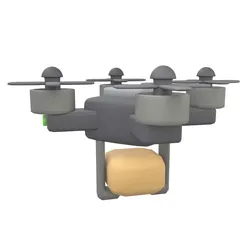 Drone Delivery Icon v1 003 Low-poly 3D model