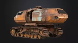 futuristic tracked 3D model