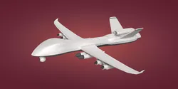 Generic UCAV - UAV - Military Combat Drone Low-poly 3D model