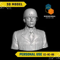 George S. Patton - High-Quality STL File for 3D Printing (PERSONAL USE)