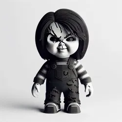 Halloween Chucky-Style Horror Boy 3D Print – Scary Doll Figurine, Creepy Decoration, Horror Collectible