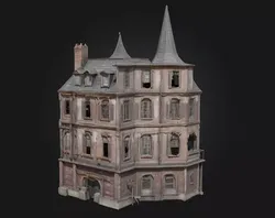 Haunted Victorian Manor  Gothic Grandeur with a Ghostly Presence 3D model