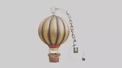 Hot air balloon keychain model Low-poly 3D model