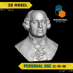 John Adams - High-Quality STL File for 3D Printing (PERSONAL USE)