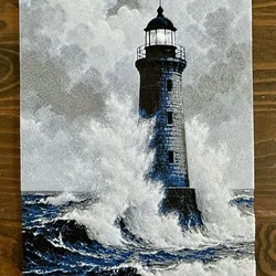 Lighthouse in the spray - 3D landscape (HueForge)