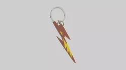 Lightning bolt keychain model Low-poly 3D model