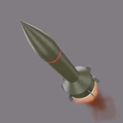 Missile Low-poly 3D model