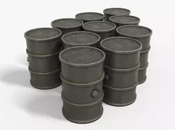 Oil Drums WW2 Low-poly 3D model