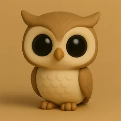 Pop Eyes Owl - Adorable Wisdom in 3D