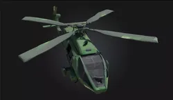 Stealth Chopper on Standby  Silent Guardian Ready for Action 3D model