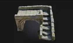 Stone Passageway Model  Gateway to Ancient Secrets 3D model