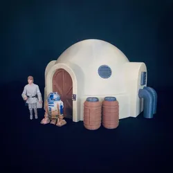 Tatooine Building Diorama #5 Storage Building For 3.75 in (1:18) Figures