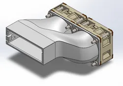 Tesla duct for 2x 40x40xXX fan 3D print model 3D print model
