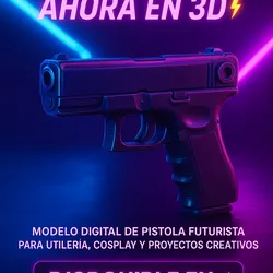 3D Futuristic Gun - Digital Model for Cosplay, Decoration and Creative Props 🎭🔫
