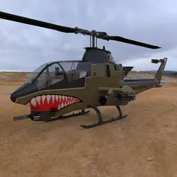 AH-1 Cobra Helicopter 3D model