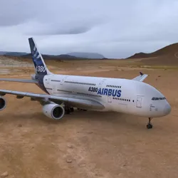 Airbus A380 Low-poly 3D model