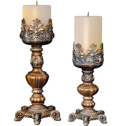 Bronze Antique Rustic Candlesticks Candle Holder Classic Style 3D model