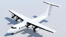 DHC-7 Dash 7 Static low poly model  Low-poly 3D model