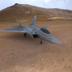 F-22 Raptor Aircraft Low-poly 3D model