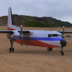 Fokker F27 Studio Max obj 3D model