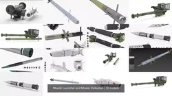 Javelin FIM Stinger Missile Launcher and Missile Collection 3D Model Pack