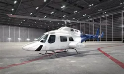 Large White Helicopter 3D model