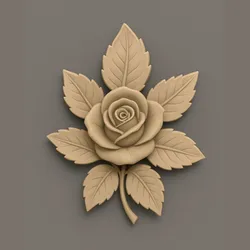Leaf Rose print 3d STL