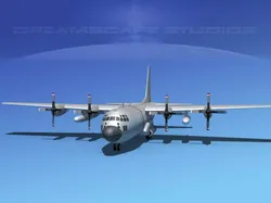 Lockheed C-130 Hercules Bare Metal 3D model