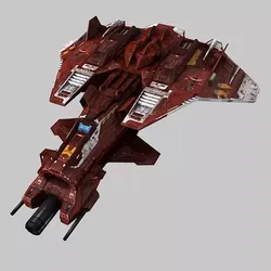 Low Poly SciFi Fighter S6 Low-poly 3D model
