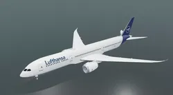 Lufthansa Boeing 787-9 Dreamliner low poly 3D model Low-poly 3D model