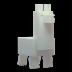 Minecraft-Inspired Stylized Blocky Llama 3D print stl model
