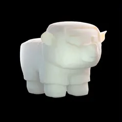 Minecraft-Inspired Stylized Sheep 3D print stl model