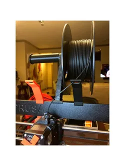 Simple Prusa Mk3 filament spool holder sleeve and guide
