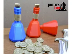 Skyrim health and mana potion  (lesser potions) props replica
