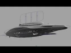 Space yacht 3D model