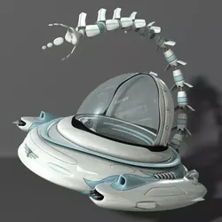 Spaceship - Cartoon 3D model