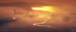 Aerial cityscape 3D model