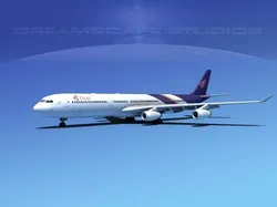 Airbus A340-600 Thai 3D model