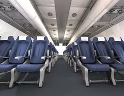 Airplane-Interior empty airplane with seats 3D model
