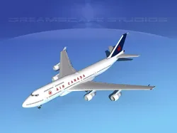 Boeing 747-400 Air Canada 3D model