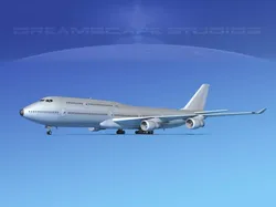 Boeing 747-8I Bare Metal 3D model