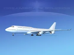 Boeing 747-8I Unmarked  3D model