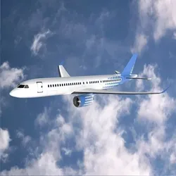 Bombardier cs300 commercial airplane Low-poly 3D model