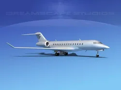 Bombardier Global 5000 Bare Metal 3D model