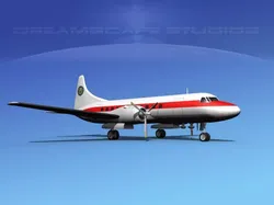 Convair CV-340 Federal Aviation Admin 3D model