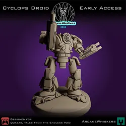 Cyclops droid with twin anti material blasters