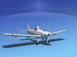 EMB-202 Cropduster Bare Metal 3D model