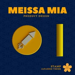 Firework Stamp – Digital 3D Print File for Festive Journals, Planners & DIY Crafts