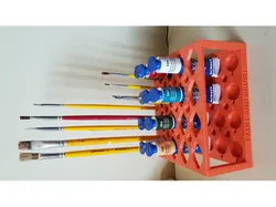 Paint & Brush Holder