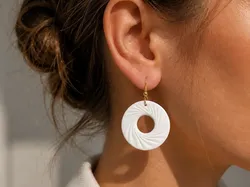 Round Minimal Earrings - Free 3D Print Model